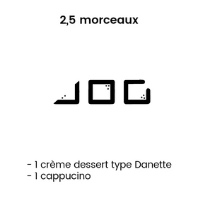 Image montrant les aliments du quotidien contenant 2,5 carreaux de sucre.